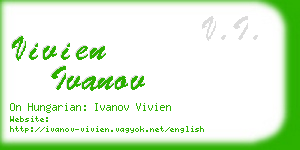 vivien ivanov business card